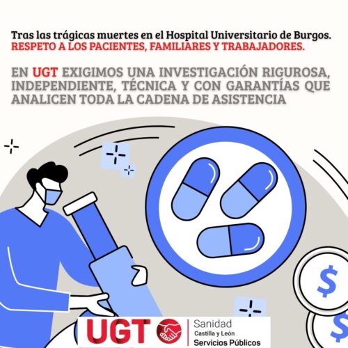 UGT pide respeto para los pacientes y profesionales del HUBU