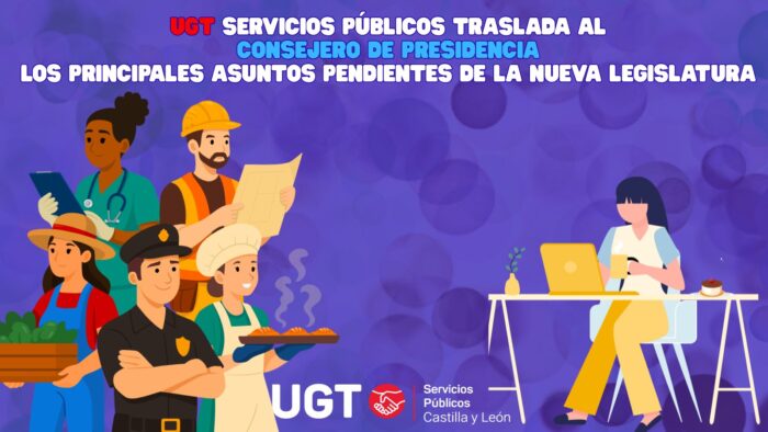 UGT Servicios Públicos traslada al consejero de Presidencia los principales asuntos pendientes de la nueva legislatura.